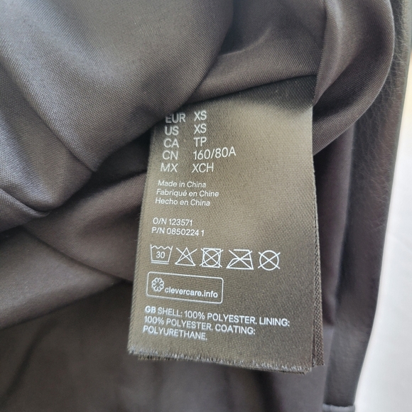 H&M Faux Leather Jacket. - Picture 8 of 8